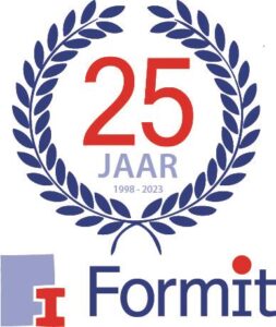 Formit 25 jaar embleem en lopo
